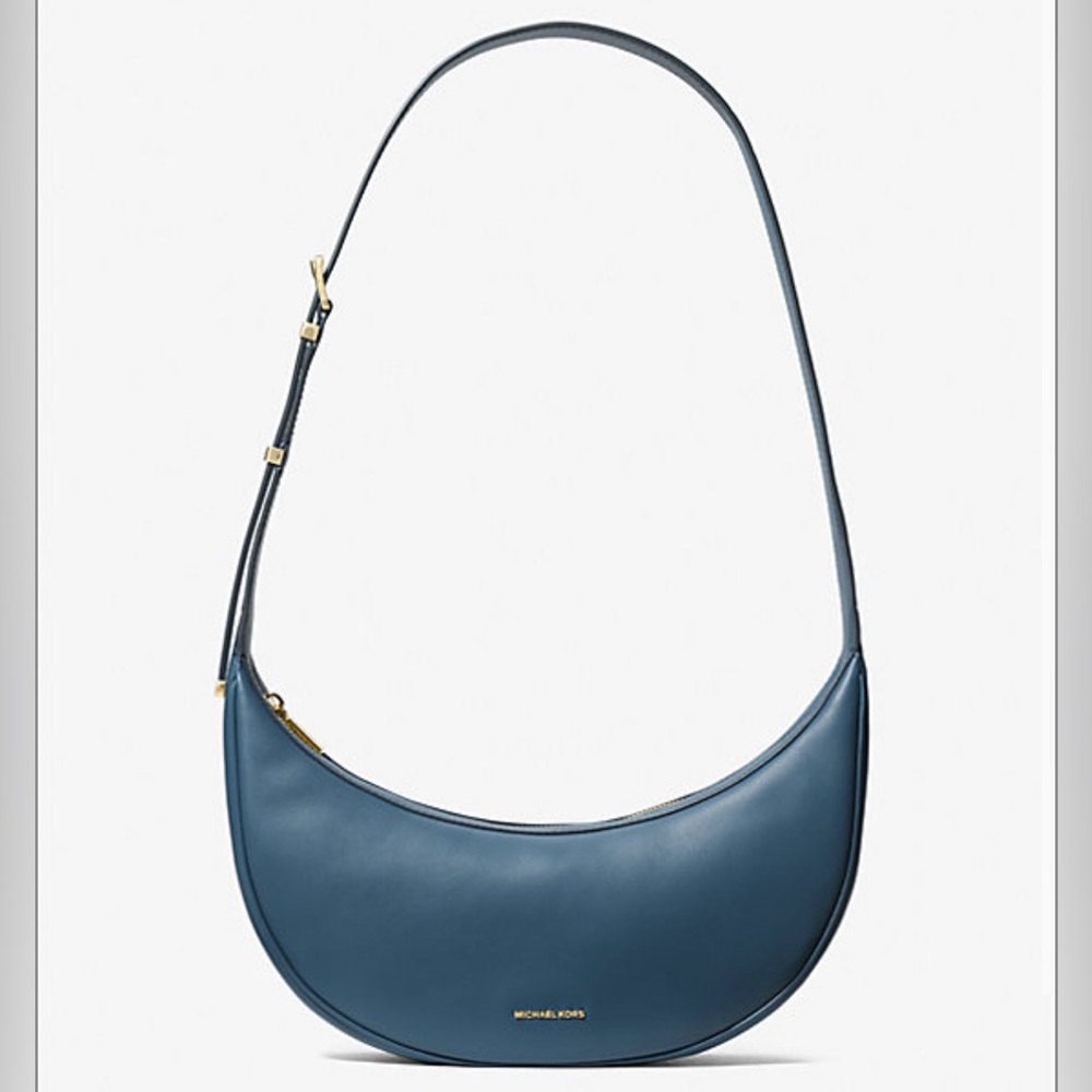 MK Avra Medium Leather Crossbody Bag NWT